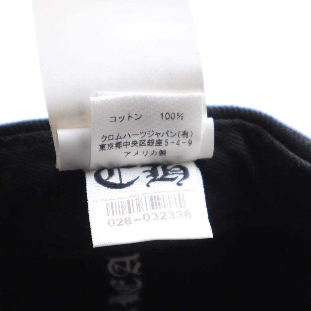 CHROME HEARTS(クロムハーツ) SCROLL LABEL スクロールラベル コットン 6パネル ベースボールキャップ 帽子 ブラック