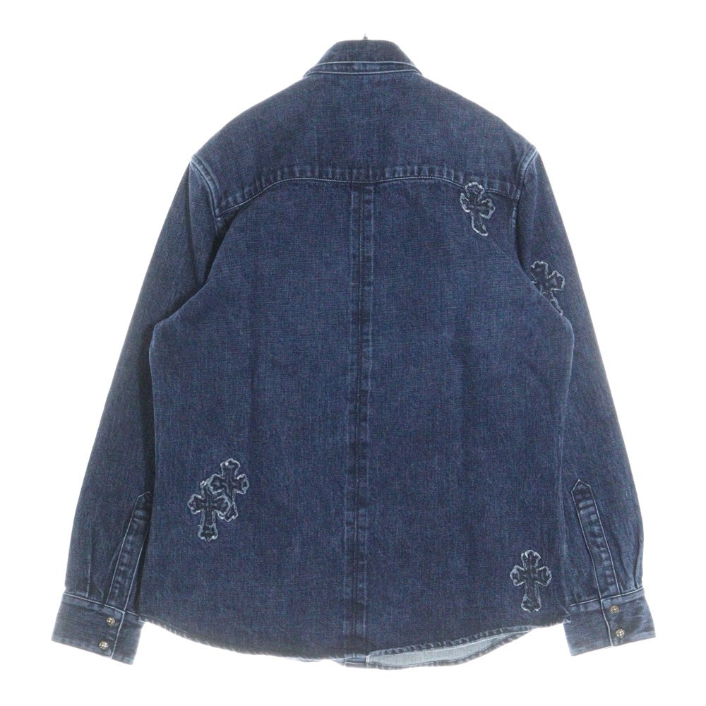 CHROME HEARTS(クロムハーツ) LOOSEEND DNM VJ DNM PTCH ルーズエンド クロスパッチ デニム 長袖シャツ インディゴ