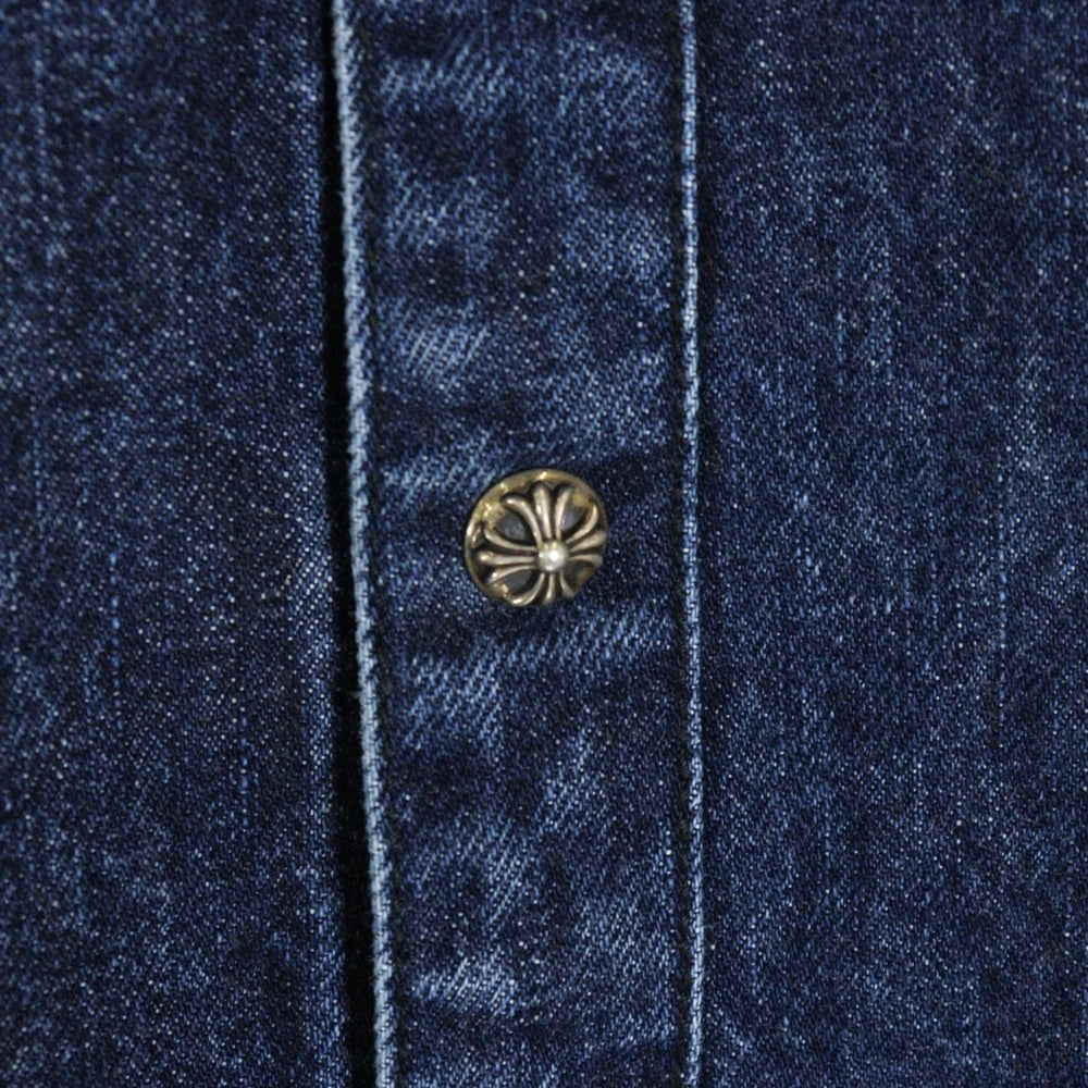 CHROME HEARTS(クロムハーツ) LOOSEEND DNM VJ DNM PTCH ルーズエンド クロスパッチ デニム 長袖シャツ インディゴ