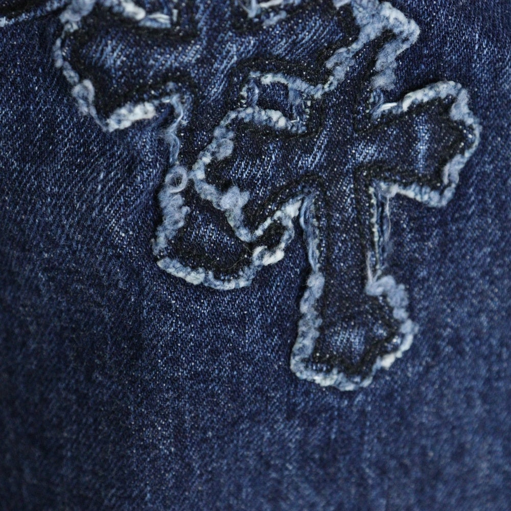 CHROME HEARTS(クロムハーツ) LOOSEEND DNM VJ DNM PTCH ルーズエンド クロスパッチ デニム 長袖シャツ インディゴ