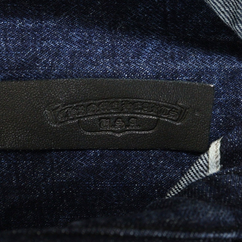 CHROME HEARTS(クロムハーツ) LOOSEEND DNM VJ DNM PTCH ルーズエンド クロスパッチ デニム 長袖シャツ インディゴ