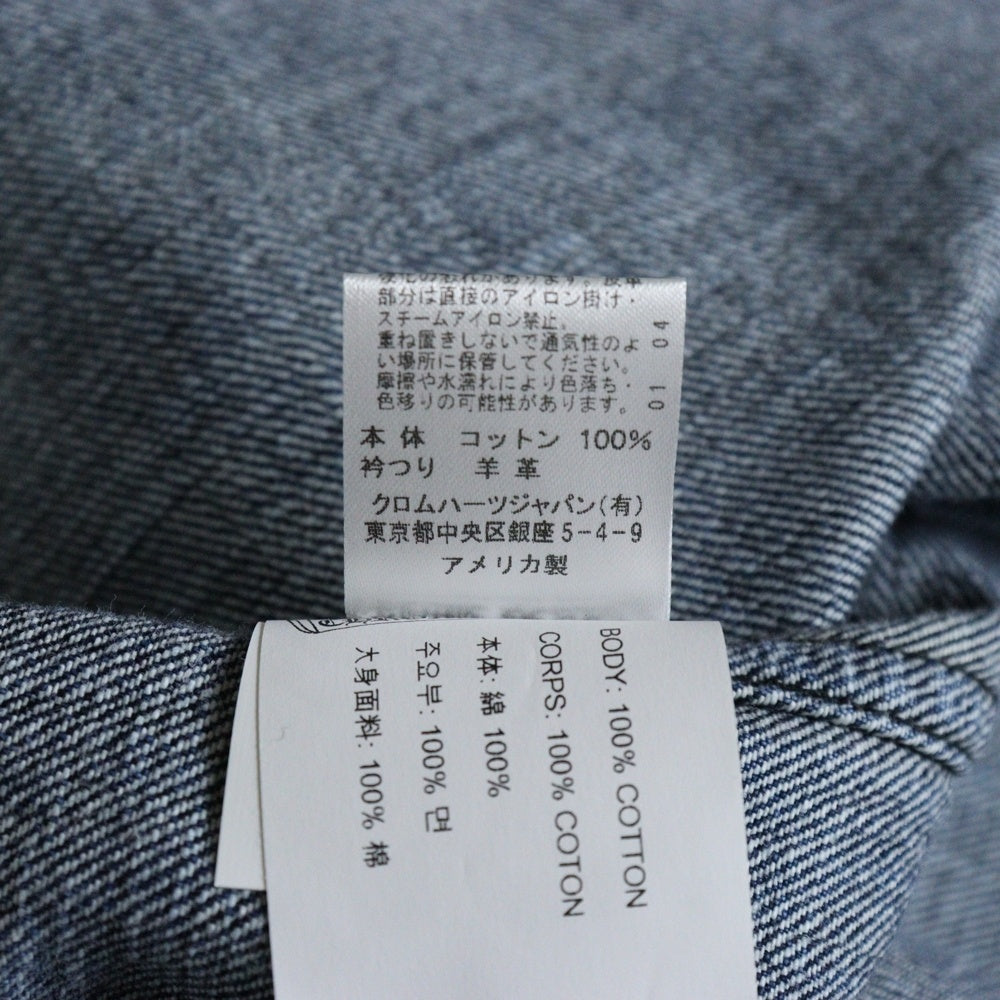 CHROME HEARTS(クロムハーツ) LOOSEEND DNM VJ DNM PTCH ルーズエンド クロスパッチ デニム 長袖シャツ インディゴ