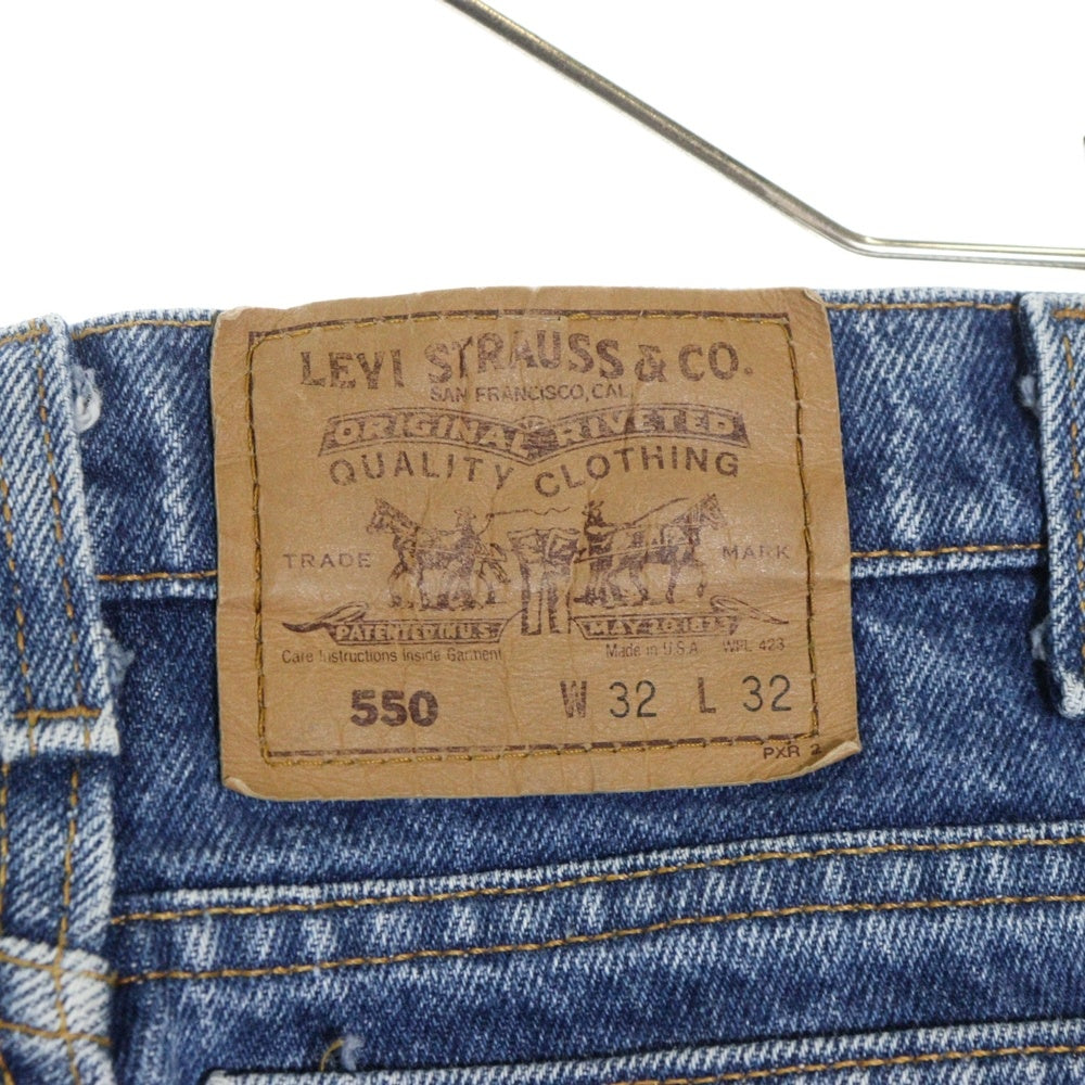 Levi's(リーバイス) 90S VINTAGE 550 ボタン裏575 オレンジタブ テーパード ヴィンテージ デニムパンツ インディゴ 40550-0289