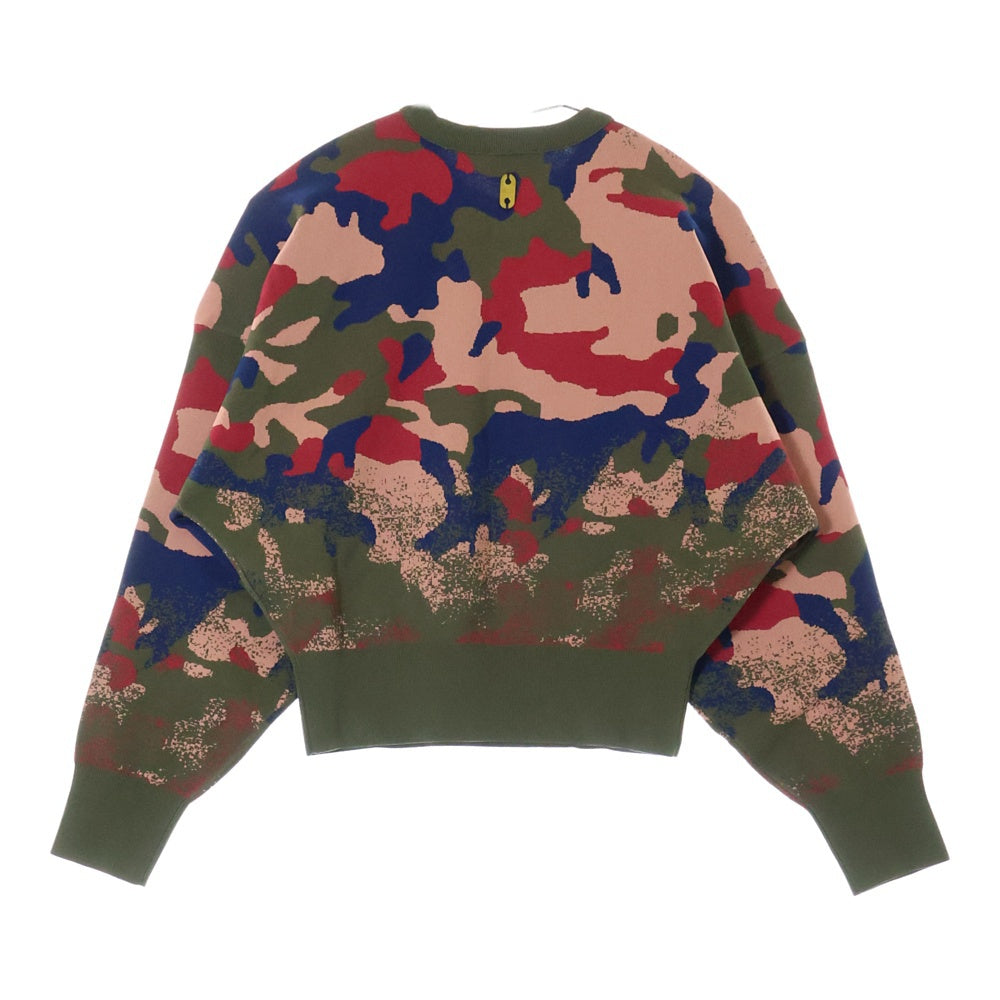 DIESEL(ディーゼル) M-MONTANA カモ柄 クルーネック ニット セーター カーキ/ブルー/ピンク レディース A04683 0HCAB