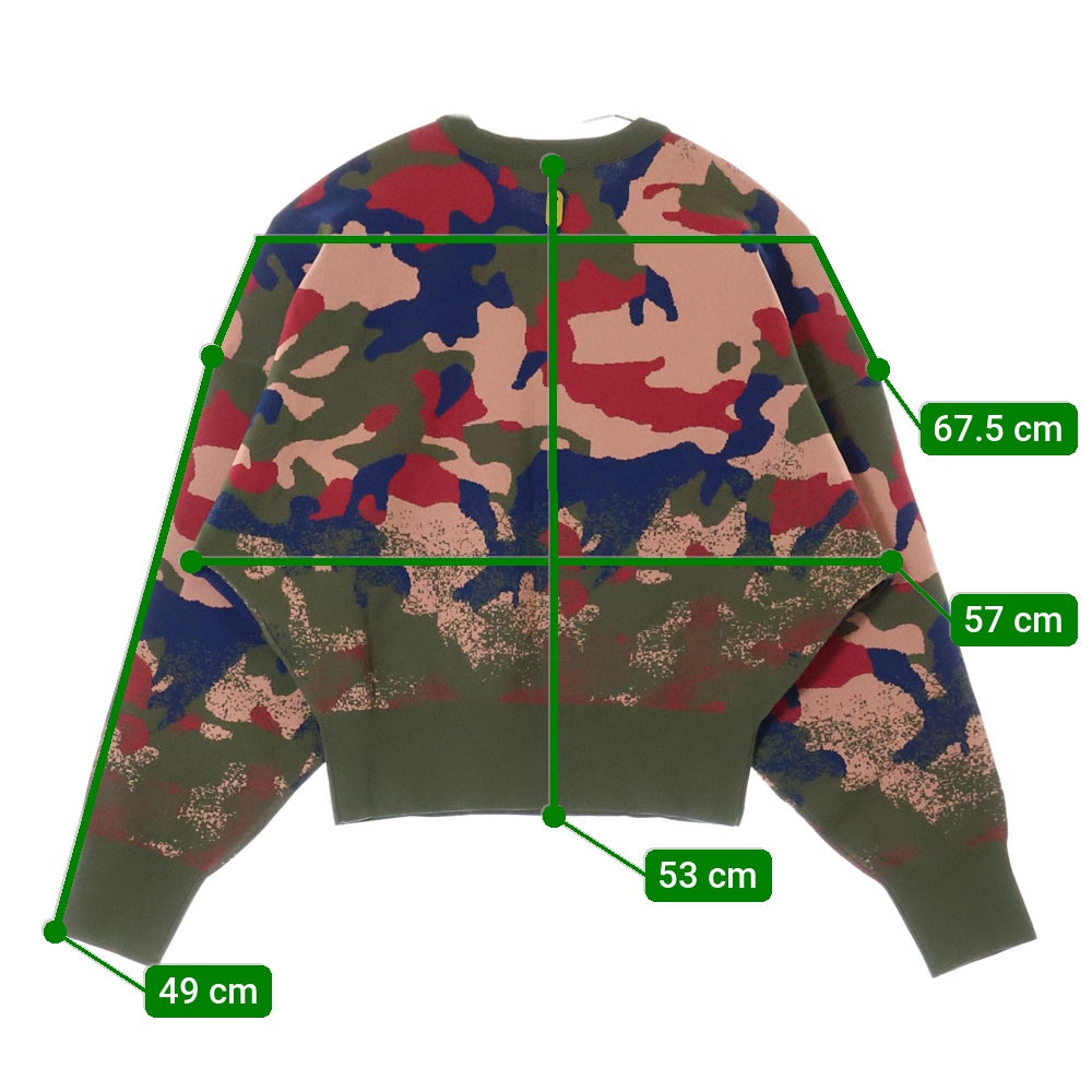 DIESEL(ディーゼル) M-MONTANA カモ柄 クルーネック ニット セーター カーキ/ブルー/ピンク レディース A04683 0HCAB