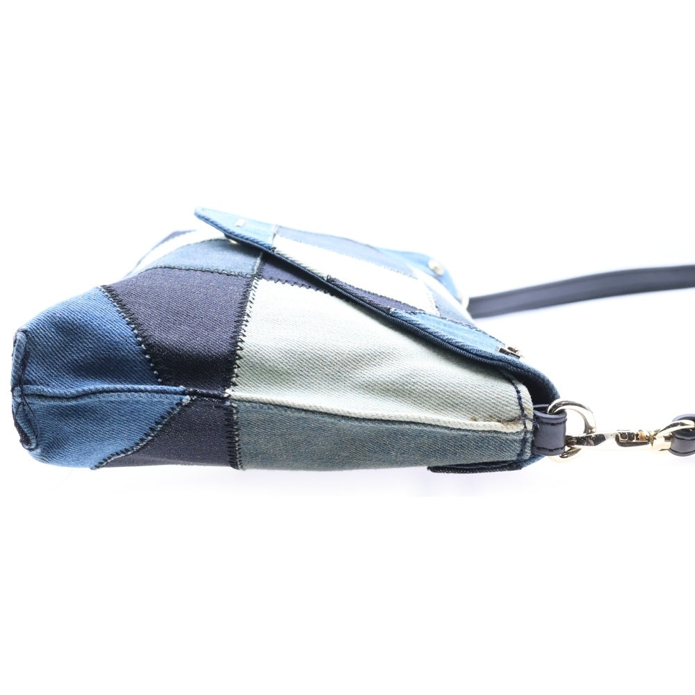 DIESEL(ディーゼル) パッチワークデザイン デニム ショルダーバッグ インディゴ