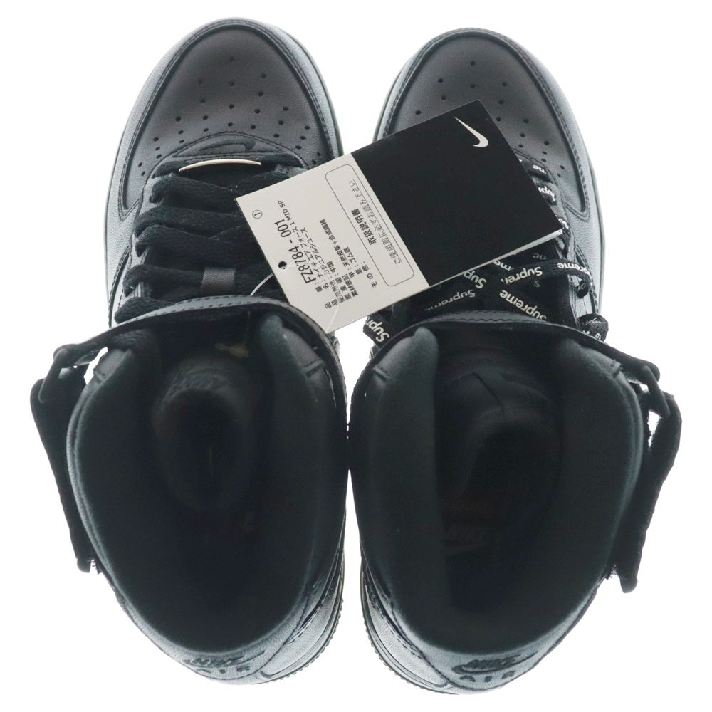 NIKE(ナイキ) ×SUPREME AIR FORCE 1 MID SP シュプリーム エアフォース ミッドカットスニーカー ブラック レディース US6/24cm FZ8784-001