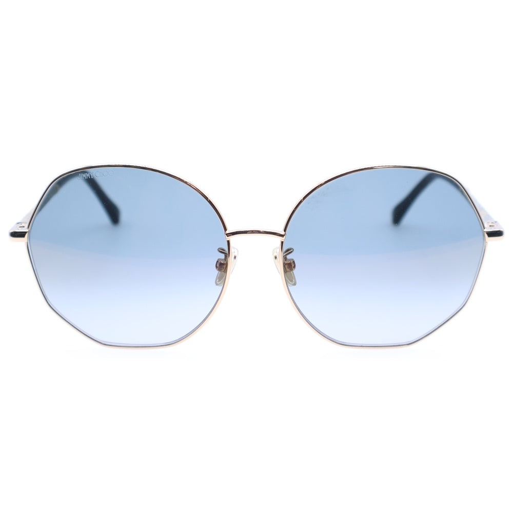 JIMMY CHOO(ジミーチュウ) RHLFQ ゴールドフレーム ブラックレンズ サングラス アイウェア ゴールド/ブラック