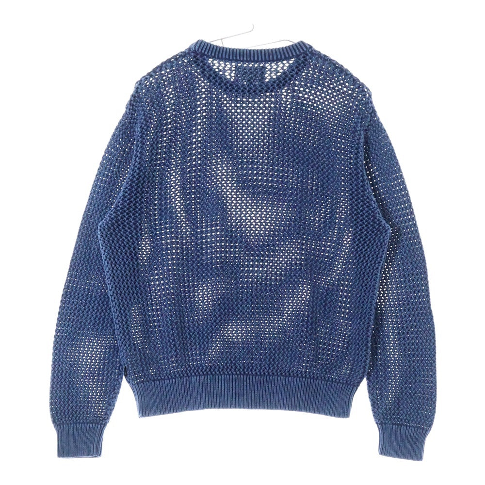 STUSSY(ステューシー) 22SS PIGMENT DYED LOOSE GAUGE ピグメント ダイ ローゲージ ニット セーター ブルー 117115