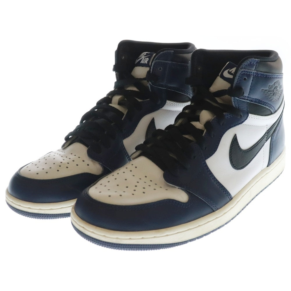 NIKE(ナイキ) AIR JORDAN 1 RETRO HIGH OG MIDNIGHT NAVY エア ジョーダン1 レトロ ミッドナイト ハイカットスニーカー ネイビー US9.5/27.5cm DZ5485-401