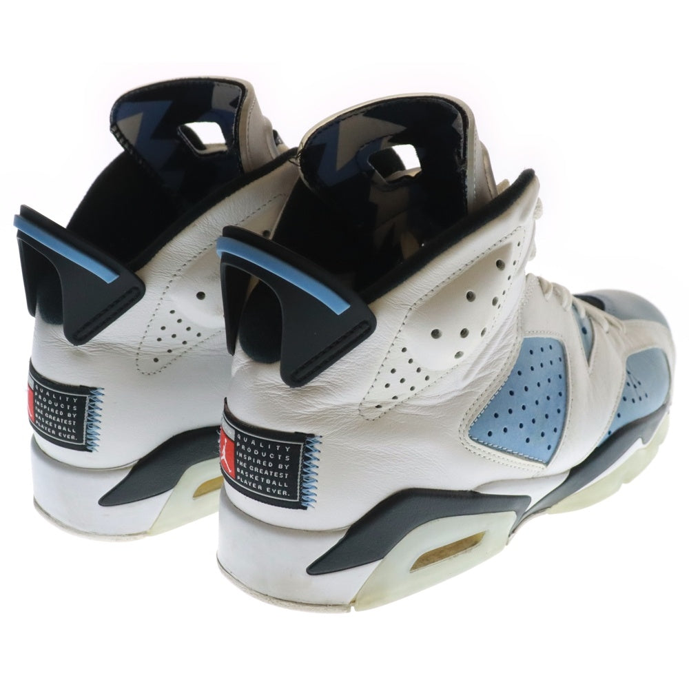 NIKE(ナイキ) AIR JORDAN 6 UNC エアジョーダン6 ハイカットスニーカー ブルー US9.5/27.5cm CT8529-410