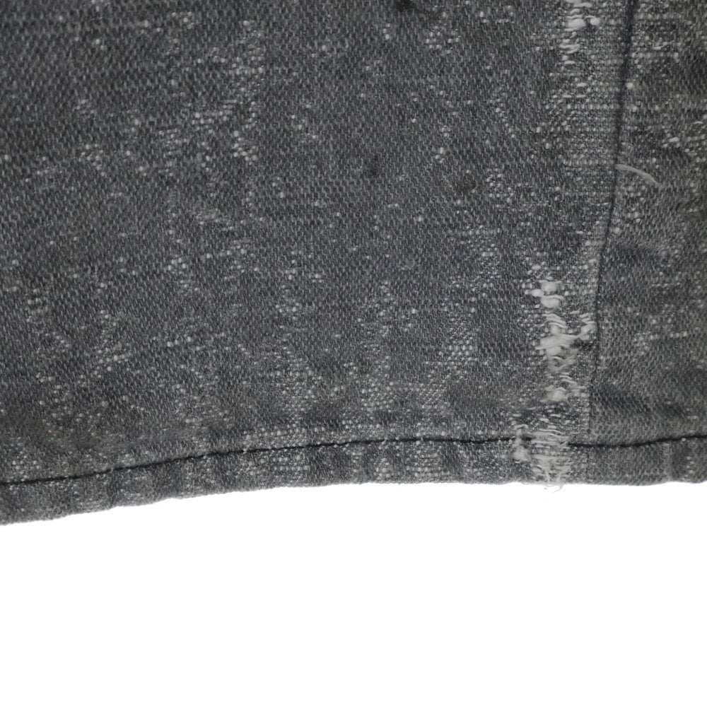 TAAKK(ターク) 24AW Straight Denim Pants ボタンフライ デストロイ ストレート デニム パンツ グレー TA24AW-PT053