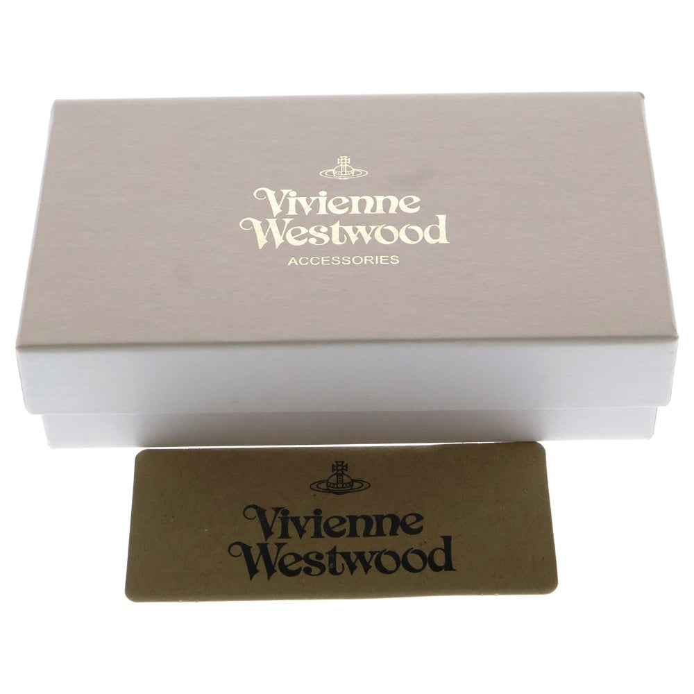 Vivienne Westwood(ヴィヴィアンウエストウッド) DERBY VEGAN KEY CASE ダービー ヴィーガンレザー オーブモチーフ 4連 キーケース ブラック/シルバー 51020001-32068