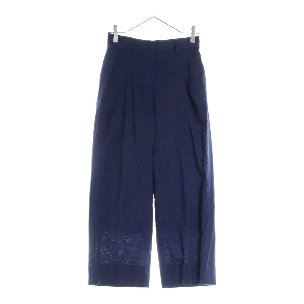 Sacai(サカイ) 21SS SUITING PANT サイドライン スーチング切り替え タックパンツ スラックス トラウザー レディース ネイビー 21-05401