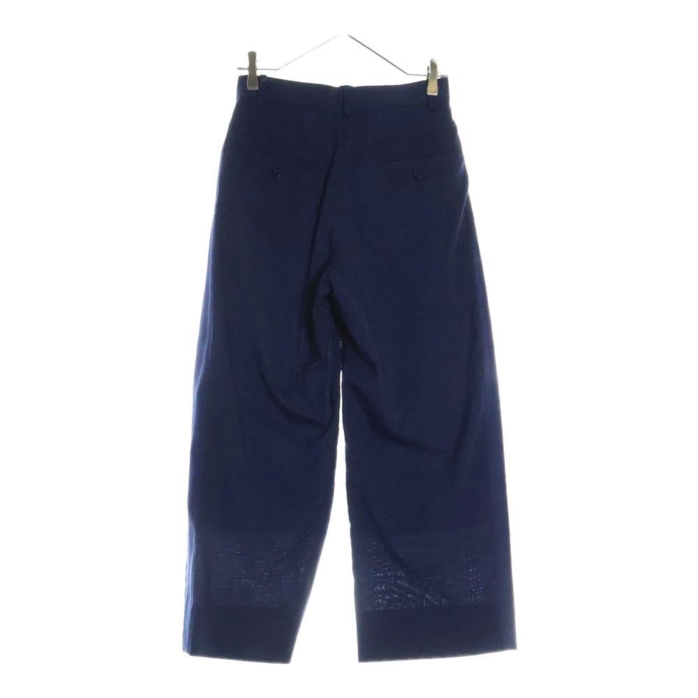 Sacai(サカイ) 21SS SUITING PANT サイドライン スーチング切り替え タックパンツ スラックス トラウザー レディース ネイビー 21-05401