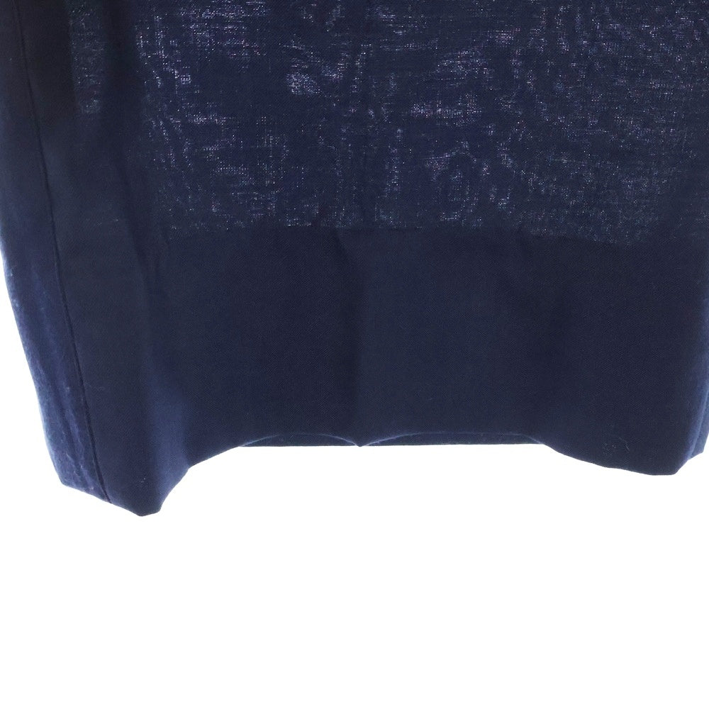 Sacai(サカイ) 21SS SUITING PANT サイドライン スーチング切り替え タックパンツ スラックス トラウザー レディース ネイビー 21-05401