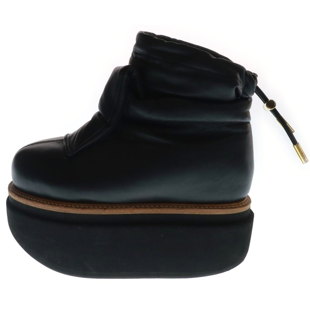 Sacai(サカイ) 22AW LEATHER PUFFER SHORT BOOT レザー パファー ショート ブーツ レディース ブラック 22-06420