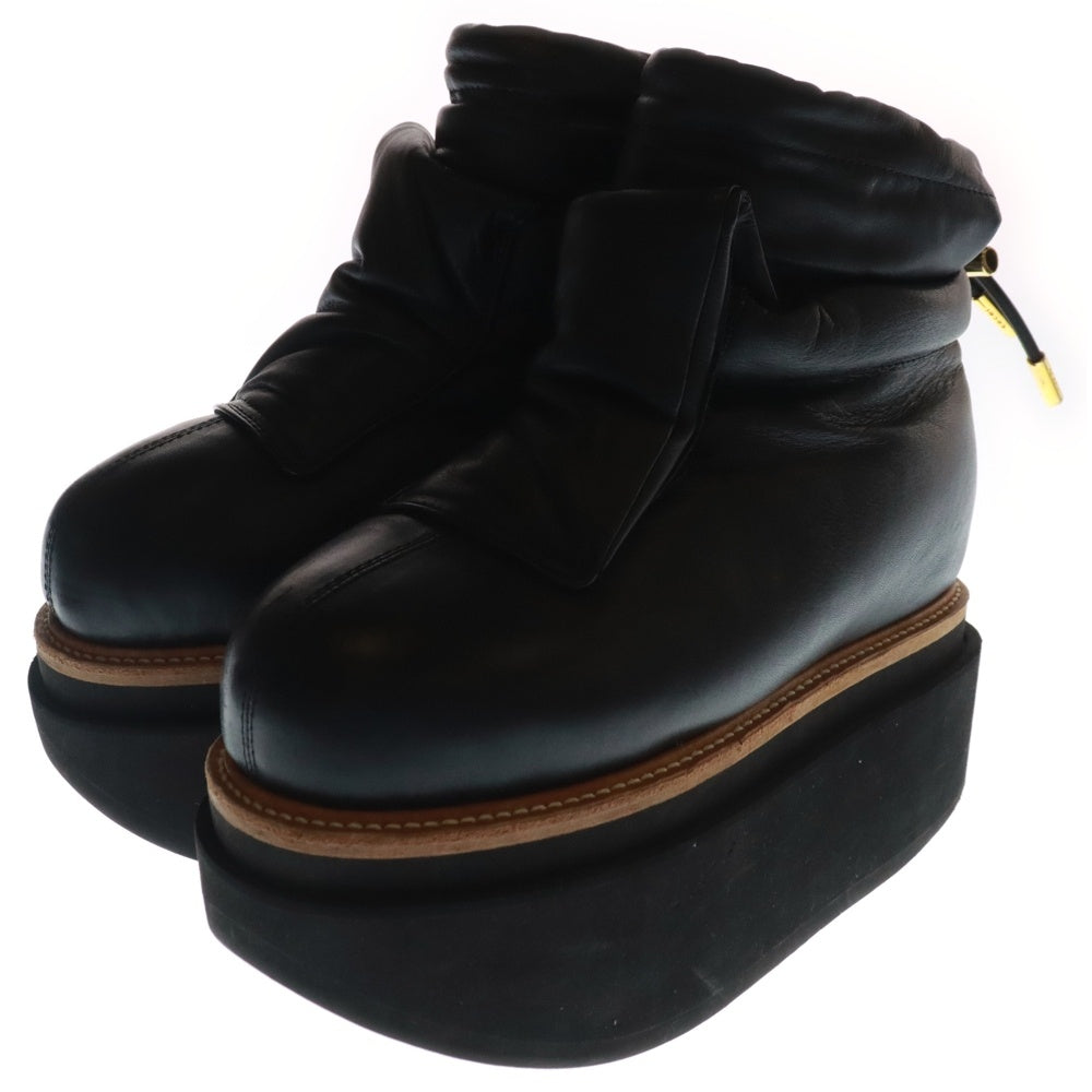 Sacai(サカイ) 22AW LEATHER PUFFER SHORT BOOT レザー パファー ショート ブーツ レディース ブラック 22-06420