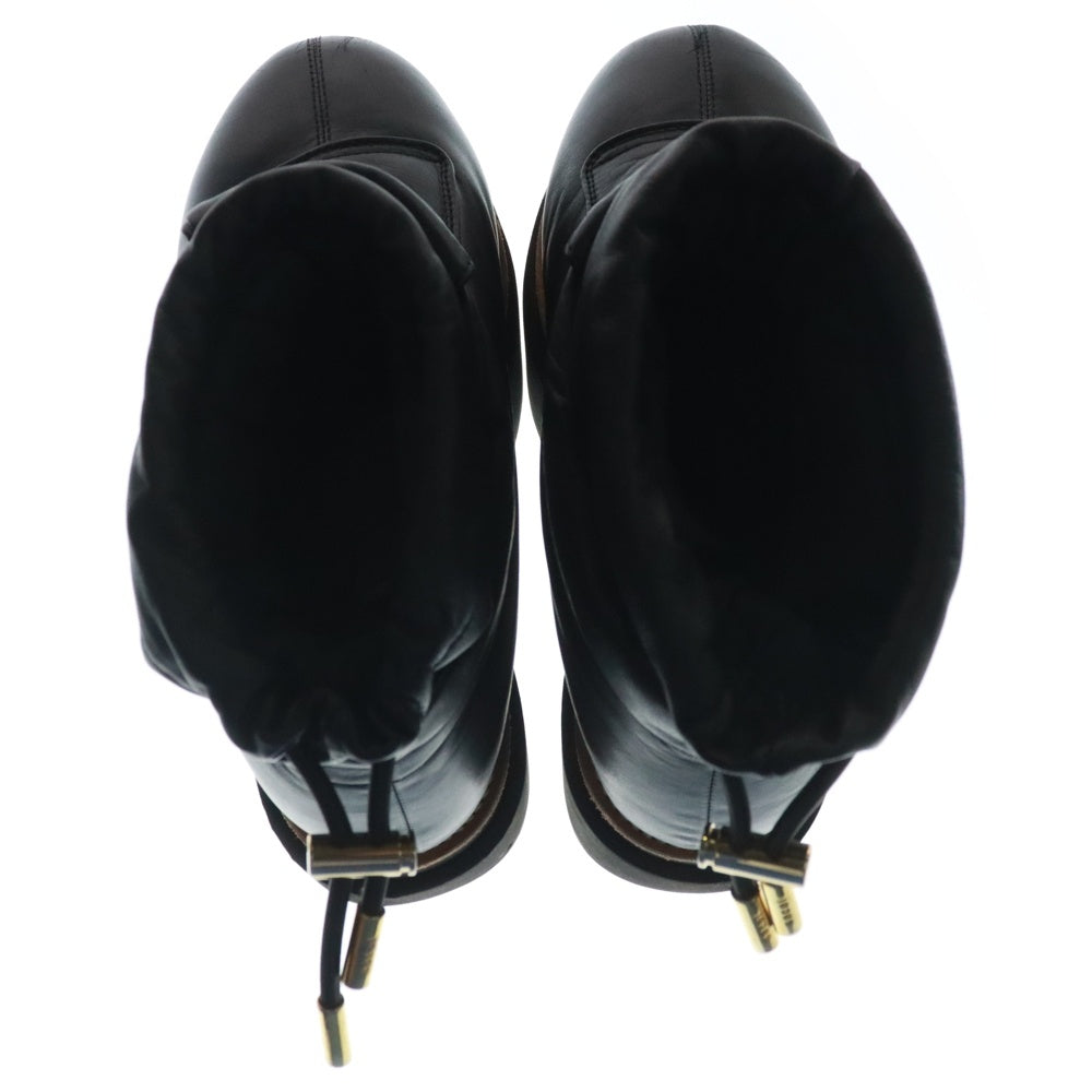 Sacai(サカイ) 22AW LEATHER PUFFER SHORT BOOT レザー パファー ショート ブーツ レディース ブラック 22-06420