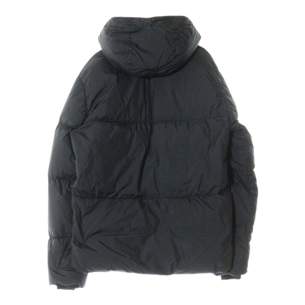 STONE ISLAND(ストーンアイランド) 20AW GARMENT DYED CRINKLE REPS NY DOWN コンパスワッペン フーデッドダウンジャケット ブラック 731540723