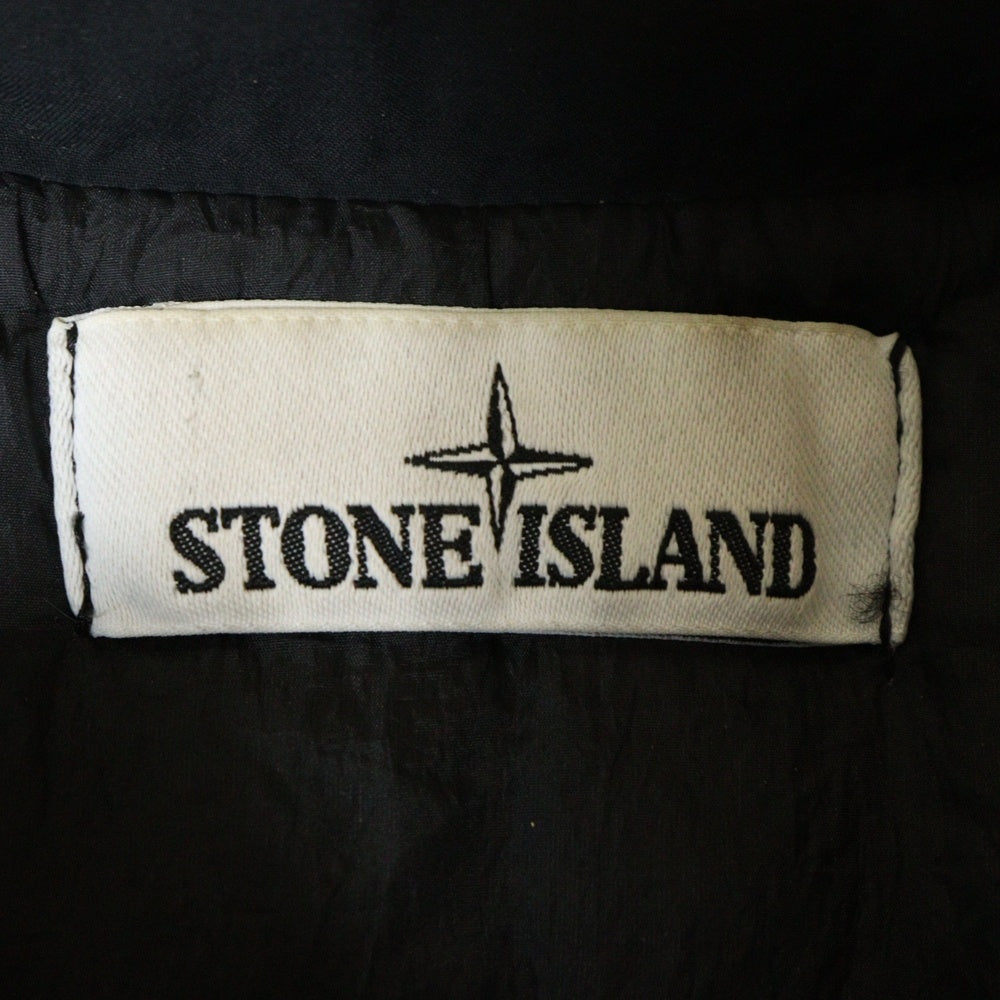 STONE ISLAND(ストーンアイランド) 20AW GARMENT DYED CRINKLE REPS NY DOWN コンパスワッペン フーデッドダウンジャケット ブラック 731540723