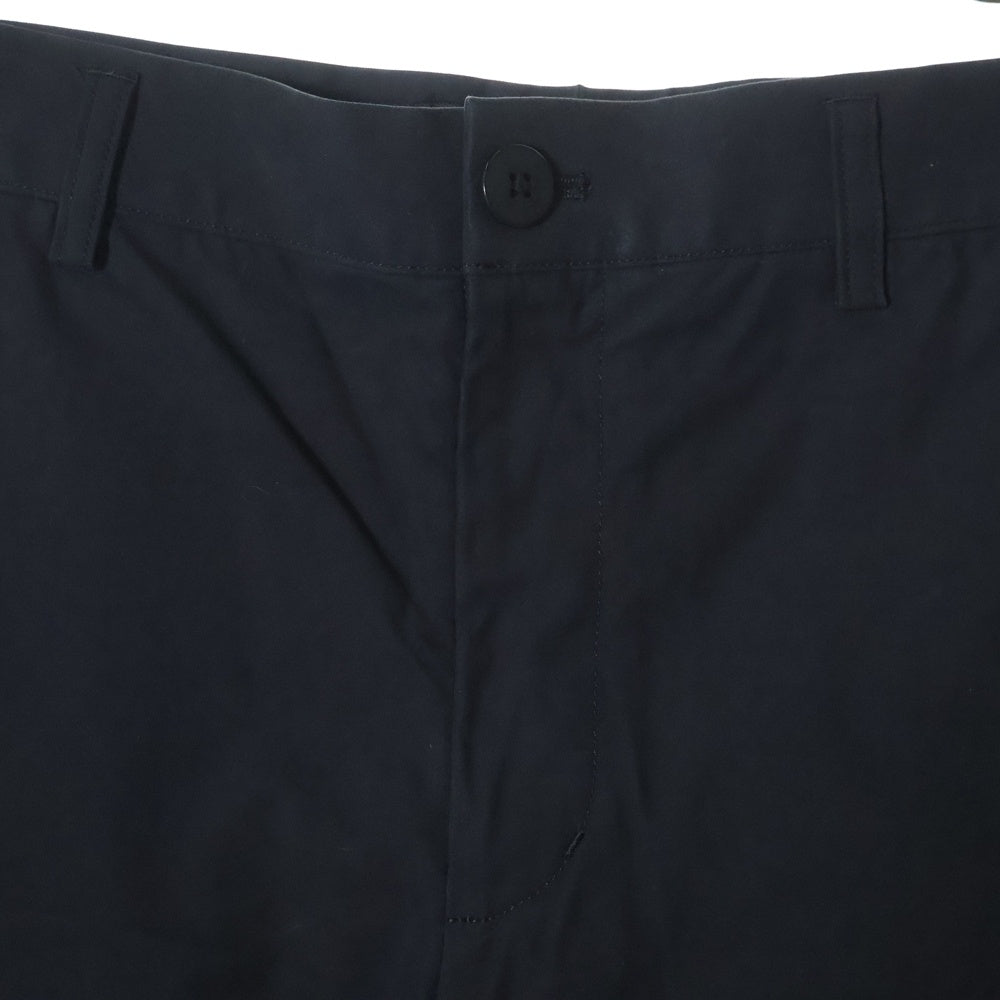 PORT BY ARK(ポートバイアーク) CURVE TROUSERS コットンポリ ノータック カーブ トラウザーパンツ ブラック PO15-P002