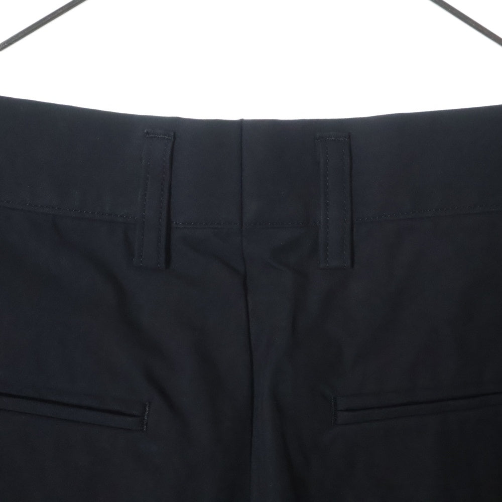 PORT BY ARK(ポートバイアーク) CURVE TROUSERS コットンポリ ノータック カーブ トラウザーパンツ ブラック PO15-P002