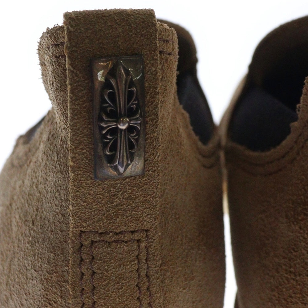 CHROME HEARTS(クロムハーツ) ×WESCO ROMEO ウエスコ ロメオ シルバー装飾 スエードレザー サイドゴアブーツ ローカットシューズ ブラウン