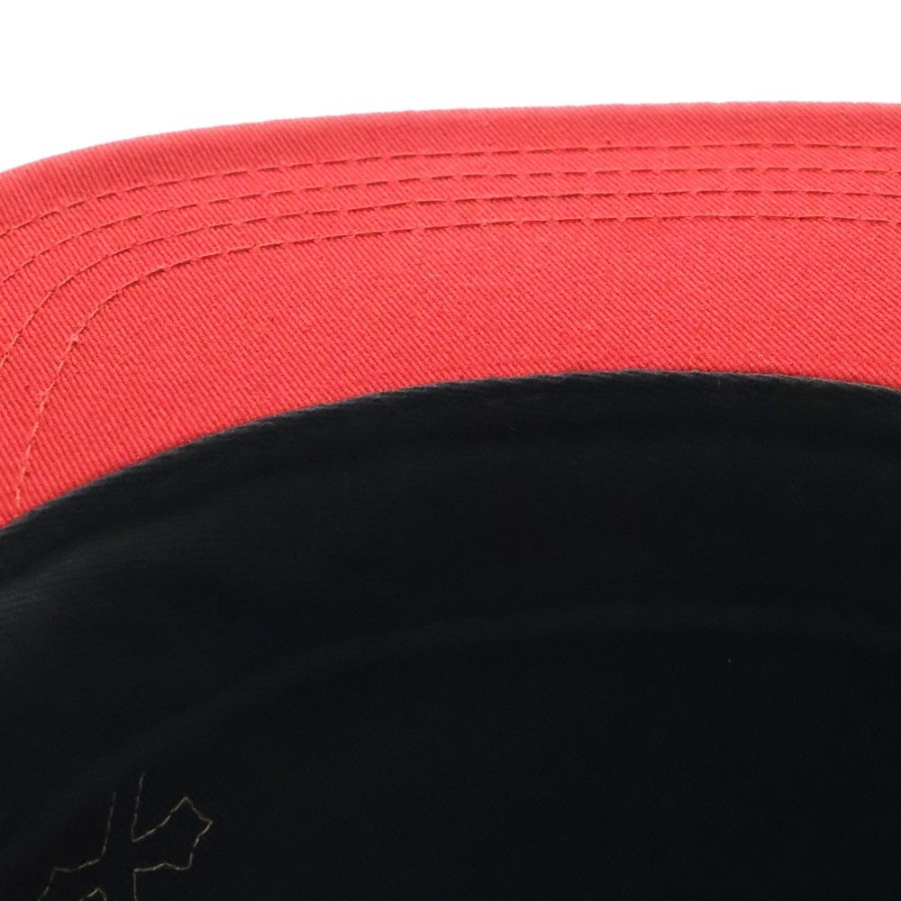 CHROME HEARTS(クロムハーツ) CH HAT クロスパッチ付き ベースボールキャップ 帽子 レッド/ホワイト