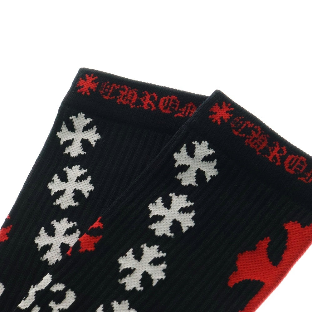 CHROME HEARTS(クロムハーツ) STENCIL SOCKS BLACK ステンシルソックス 靴下 ブラック