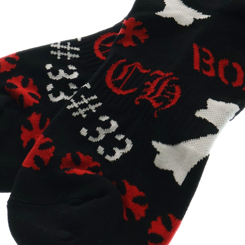 CHROME HEARTS(クロムハーツ) STENCIL SOCKS BLACK ステンシルソックス 靴下 ブラック