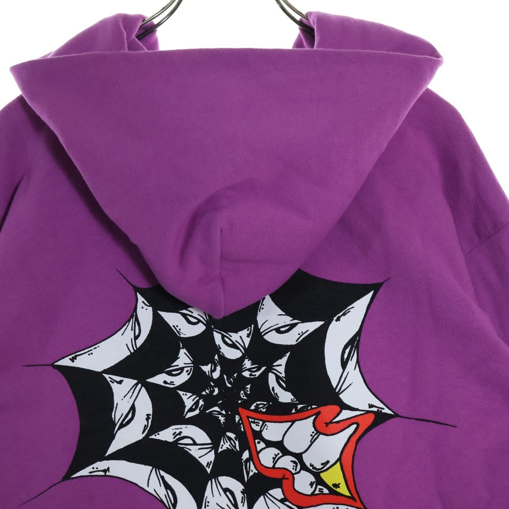 CHROME HEARTS(クロムハーツ) 21AW ×MATTYBOY SPIDER WEB HOODIE マッティボーイ スパイダーウェブ フーディ プルオーバースウェットパーカー ピンク