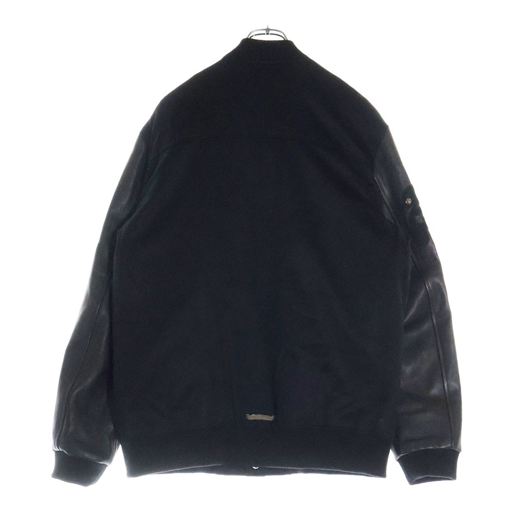 CHROME HEARTS(クロムハーツ) LETTERMAN レターマン CHマルチパッチ レザースリーブ ブルゾン ジャケット ブラック/シルバー