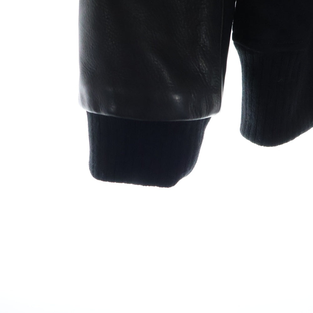 CHROME HEARTS(クロムハーツ) LETTERMAN レターマン CHマルチパッチ レザースリーブ ブルゾン ジャケット ブラック/シルバー