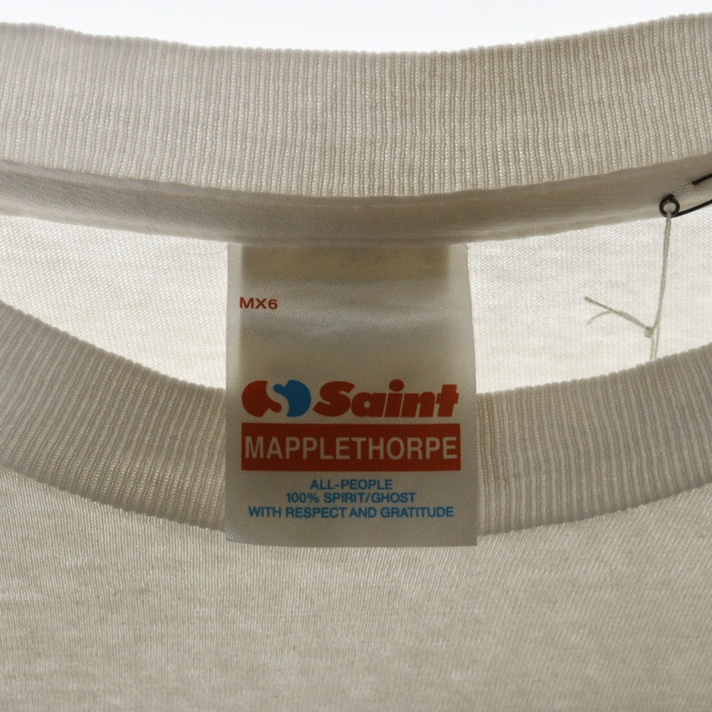 SAINT MICHAEL(セントマイケル) 25SS ×Robert Mapplethorpe EMBRACE MT_SS TEE ロバートメイプルソープ エンブレイス フォトプリント クルーネック 半袖Tシャツ SM-HR8-0000-C19
