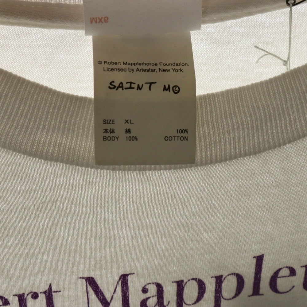 SAINT MICHAEL(セントマイケル) 25SS ×Robert Mapplethorpe EMBRACE MT_SS TEE ロバートメイプルソープ エンブレイス フォトプリント クルーネック 半袖Tシャツ SM-HR8-0000-C19