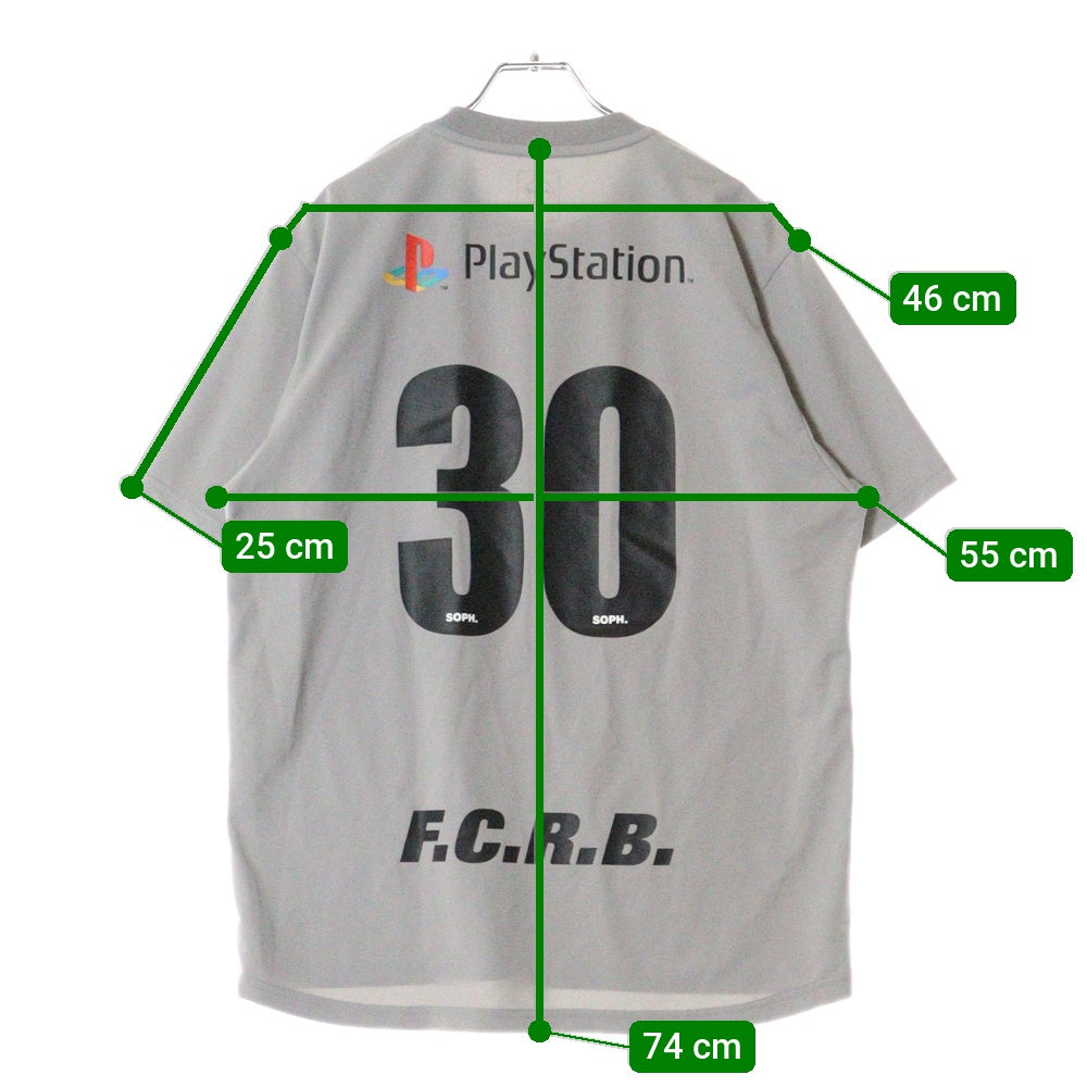 F.C.R.B.(エフシーアールビー) 24AW PS30 AUTHENTIC TEAM TOUR S/S TOP プレイステーション オーセンティックチームツアー カットソー 半袖Tシャツ ジャージ グレー FCRB-242154
