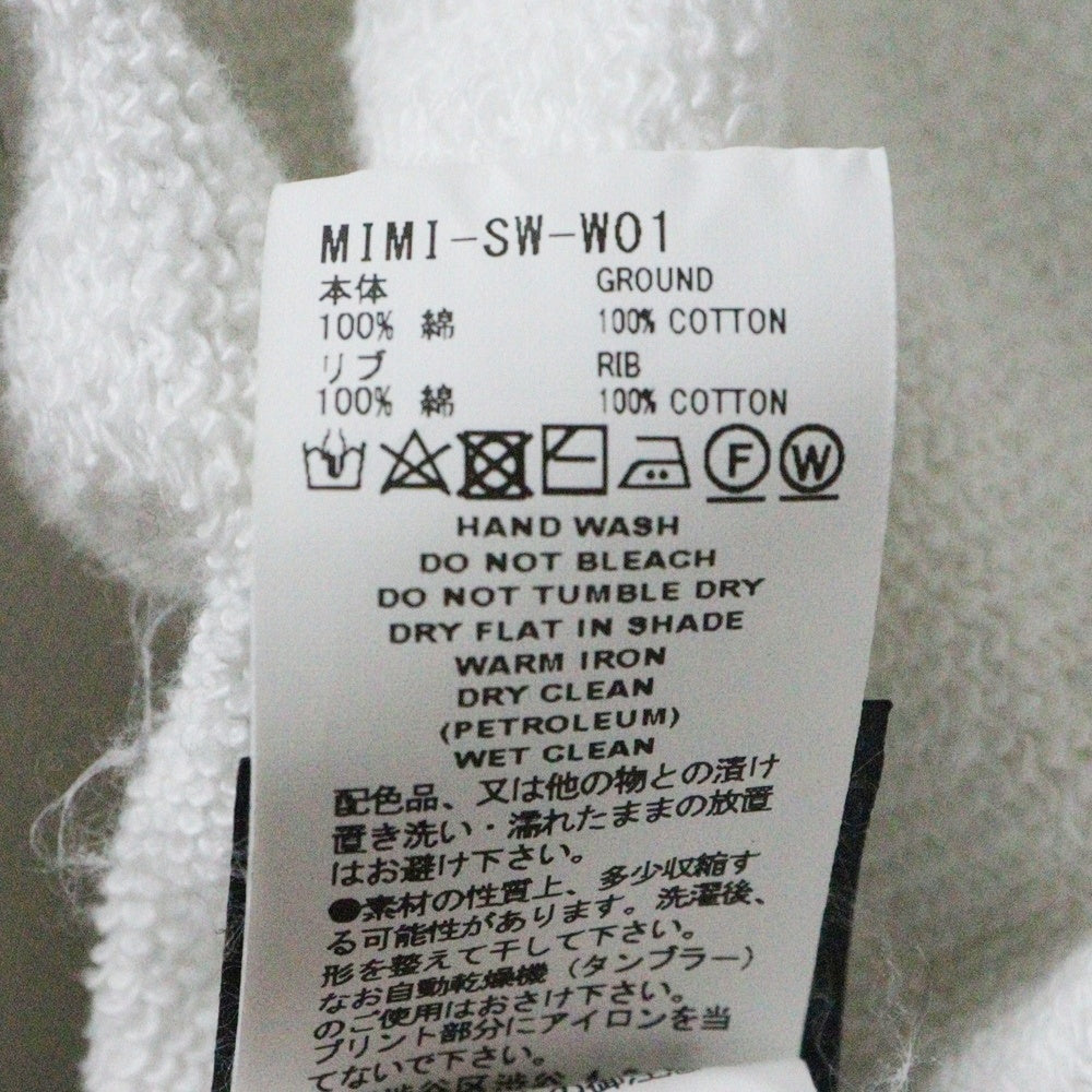 FACETASM(ファセッタズム) ×DISNEY MICKEY SWEAT WITH OPEN-BACK ディズニー ミッキープリント オープンバック プルオーバー ロングスリーブ スウェット トレーナー MIMI-TEE-W01