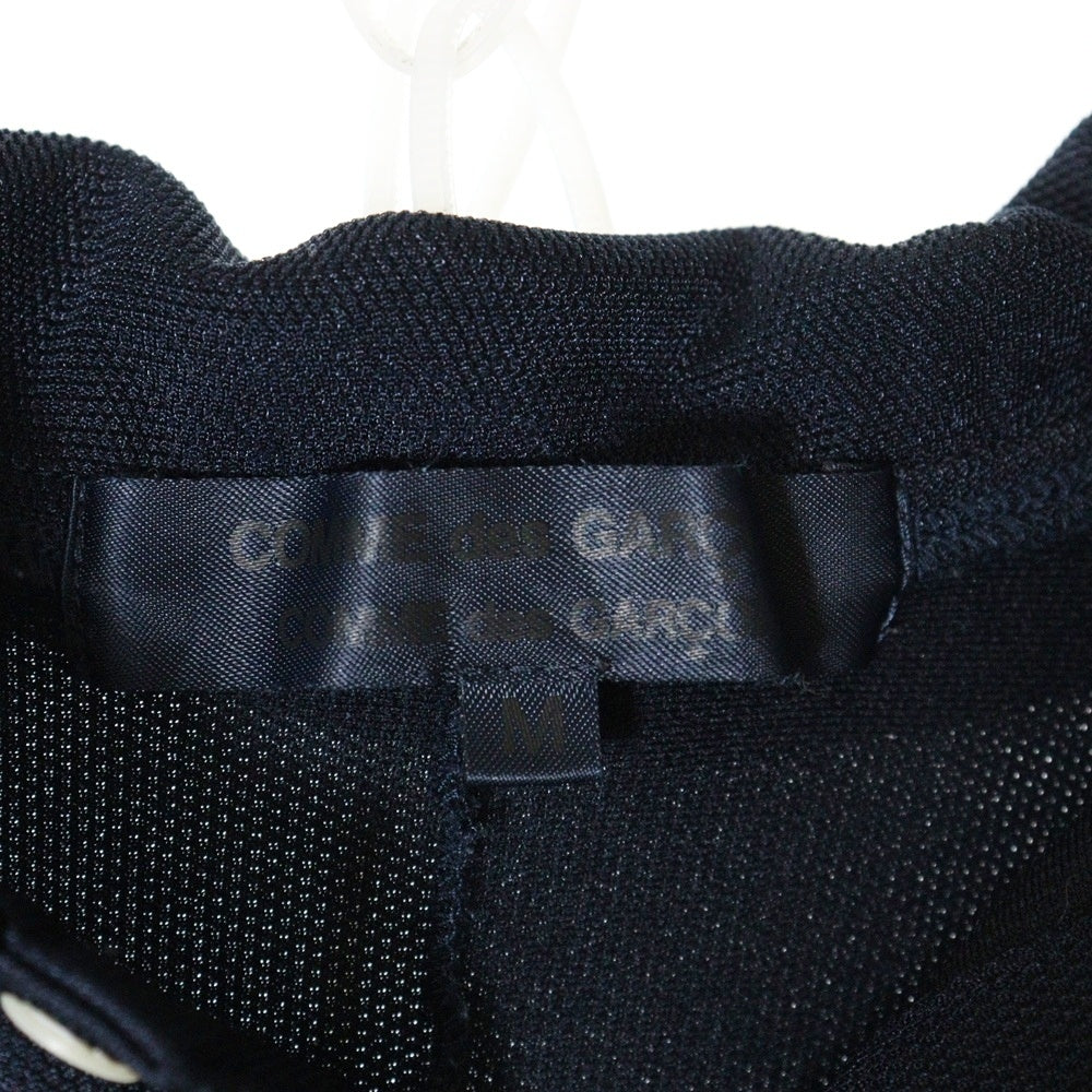 COMME des GARCONS COMME des GARCONS(コムデギャルソンコムデギャルソン) 05SS AD2004 変形 マキシ丈 ポロシャツ ワンピース ブラック/ホワイト レディース RO-T007
