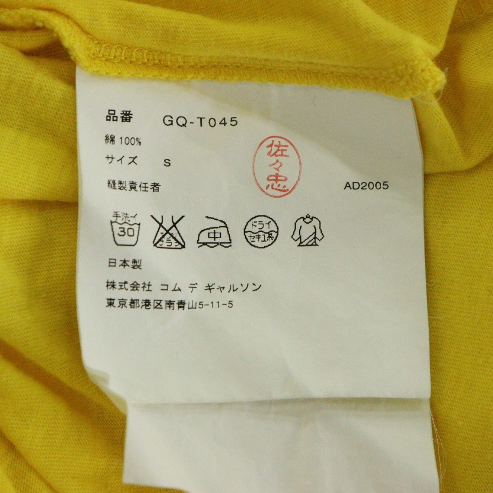 COMME des GARCONS(コムデギャルソン) 06SS AD2005 クルーネック ショートスリーブ カットソー 半袖 Tシャツ イエロー レディース GQ-T045