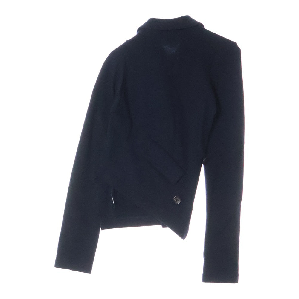 COMME des GARCONS COMME des GARCONS(コムデギャルソンコムデギャルソン) 07SS AD2006 変形 捻じれ加工 ダブルブレスト ニット ジャケット ネイビー レディース RS-J007