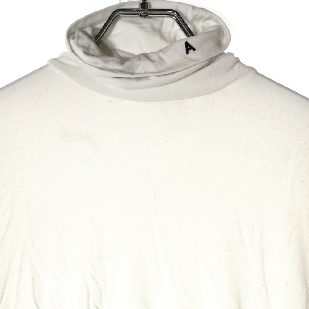 AMBUSH(アンブッシュ) レーヨン ストレッチ タートルネック ロングスリーブ カットソー 長袖 Tシャツ ホワイト レディース 12111419