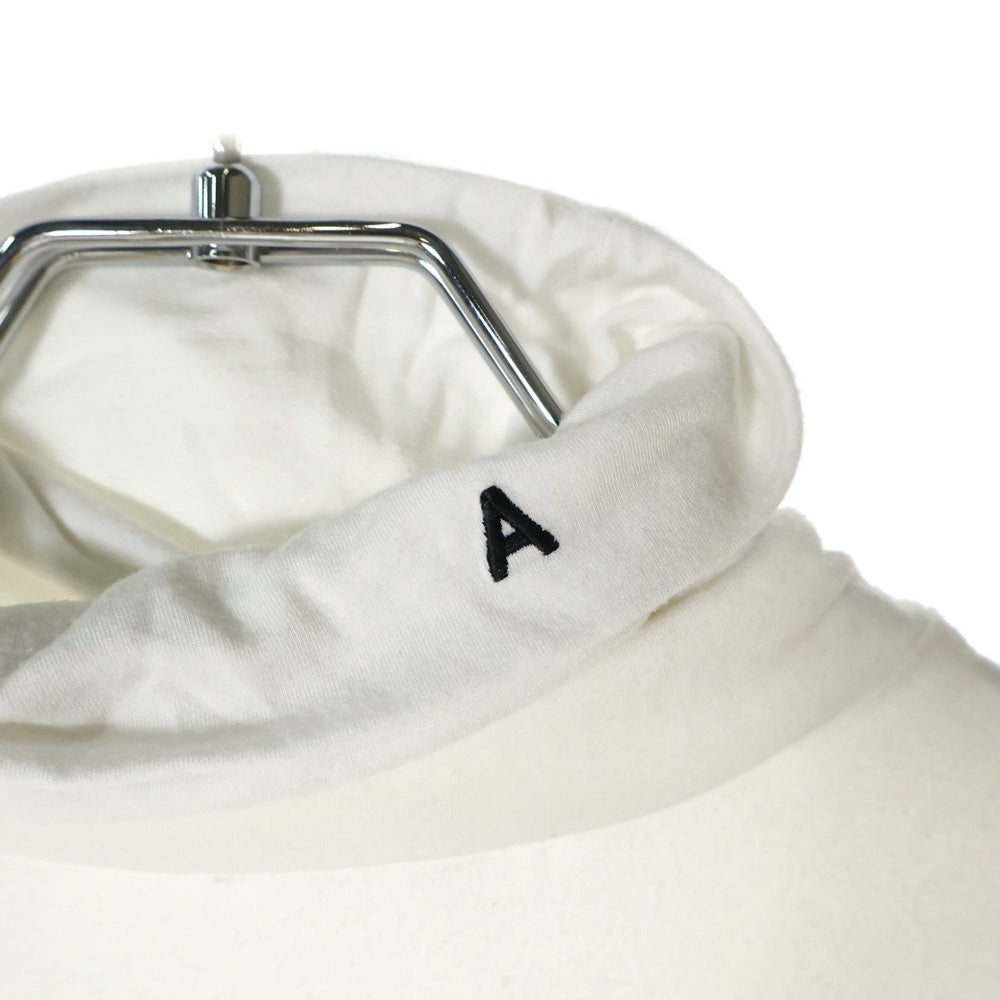 AMBUSH(アンブッシュ) レーヨン ストレッチ タートルネック ロングスリーブ カットソー 長袖 Tシャツ ホワイト レディース 12111419