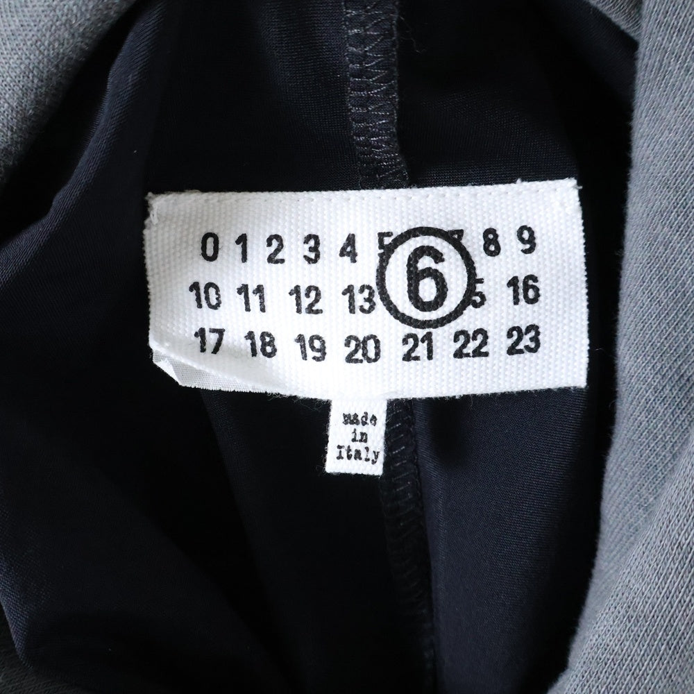 MM6 Maison Margiela(エムエムシックスメゾンマルジェラ) 23AW フードドッキング マキシ丈 ストレッチ ワンピース ブラック レディース S62DG0012