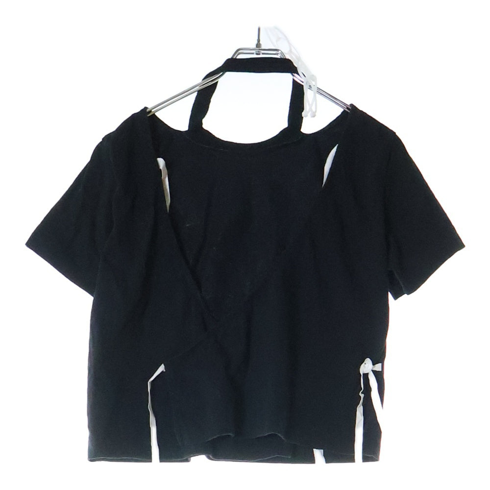 FACETASM(ファセッタズム) ×DISNEY MICKEY TEE WITH OPEN-BACK ディズニー ミッキー プリント オープンバック ショートスリーブ カットソー 半袖 Tシャツ レディース MIMI-TEE-W05