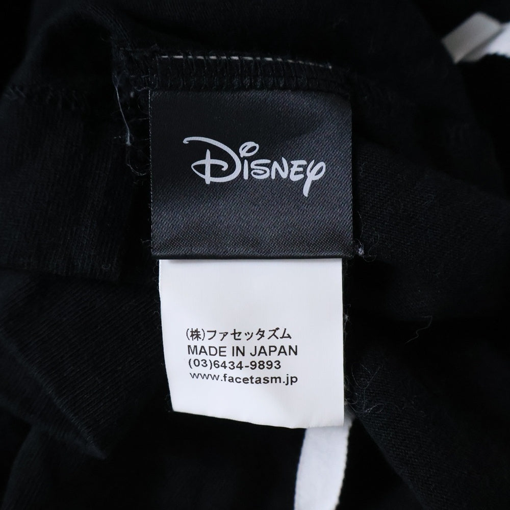 FACETASM(ファセッタズム) ×DISNEY MICKEY TEE WITH OPEN-BACK ディズニー ミッキー プリント オープンバック ショートスリーブ 半袖Tシャツ レディース MIMI-TEE-W05