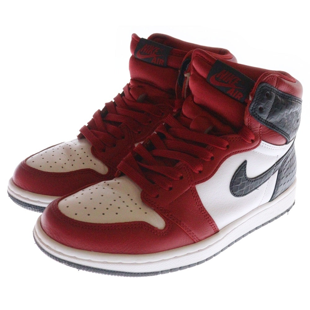 NIKE(ナイキ) WMNS AIR JORDAN 1 HIGH OG SATIN RED ウィメンズ エアジョーダン1 ハイカットスニーカー サテンレッド レディース US7/24cm CD0461-601