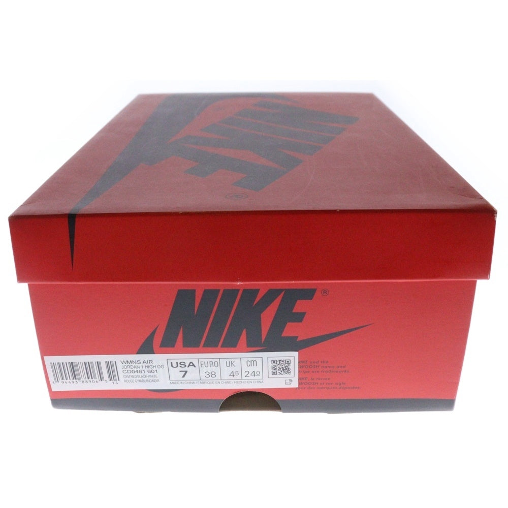 NIKE(ナイキ) WMNS AIR JORDAN 1 HIGH OG SATIN RED ウィメンズ エアジョーダン1 ハイカットスニーカー サテンレッド レディース US7/24cm CD0461-601