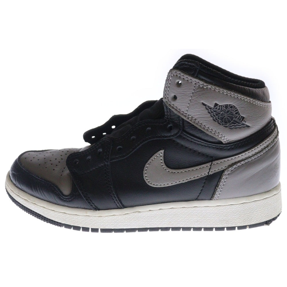 NIKE(ナイキ) GS AIR JORDAN 1 RETRO HIGH OG BG SHADOW エアジョーダン レトロ シャドウ ハイカットスニーカー レディース ブラック/グレー US5.5/23.5cm 575441-013