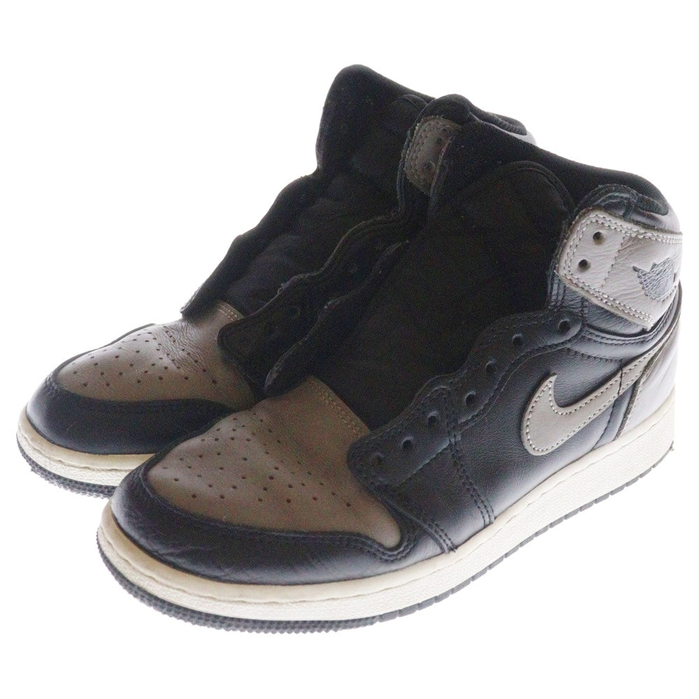 NIKE(ナイキ) GS AIR JORDAN 1 RETRO HIGH OG BG SHADOW エアジョーダン レトロ シャドウ ハイカットスニーカー レディース ブラック/グレー US5.5/23.5cm 575441-013